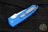 Protech Les George Rockeye Out The Side (OTS) Auto- Blue Handle- Stonewash Blade LG301-BLUE