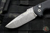 Protech Les George Rockeye Single Edge Out The Side (OTS) Black with Shaw Sterling Silver Skull with Acid Wash Blade LG361-AW