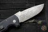 Protech Les George Rockeye Single Edge Out The Side (OTS) Black with Shaw Sterling Silver Skull with Acid Wash Blade LG361-AW