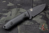 Protech Les George SBR Short Bladed Rockeye Black G-10 Handle Black DLC Fixed Blade Leather Sheath LG513 SBR