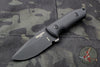 Protech Les George SBR Short Bladed Rockeye Black G-10 Handle Black DLC Fixed Blade Leather Sheath LG513 SBR