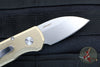 Protech Runt 5 Limited- Out The Side (OTS) Auto Knife- Special Aluminum Bronze Smooth Body- Stonewash Wharncliffe Blade R5110