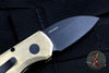 Protech Runt Special Aluminum Bronze Smooth Body DLC Black Wharncliffe Blade Out The Side (OTS) Auto Knife R5112