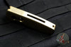 Protech Runt Special Aluminum Bronze Smooth Body DLC Black Wharncliffe Blade Out The Side (OTS) Auto Knife R5112