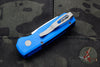 Protech Runt Blue Handle Stonewash Reverse Tanto Blade Out The Side (OTS) Auto Knife R5201-BLUE