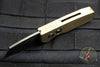 Protech Runt Special Aluminum Bronze Textured Body Vegas Forge Spiro Damascus Reverse Tanto Blade Out The Side (OTS) Auto Knife R5211-DAM