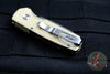 Protech Runt Special Aluminum Bronze Textured Body Vegas Forge Spiro Damascus Reverse Tanto Blade Out The Side (OTS) Auto Knife R5211-DAM