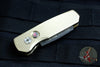 Protech Runt Special Aluminum Bronze Textured Body Vegas Forge Spiro Damascus Reverse Tanto Blade Out The Side (OTS) Auto Knife R5211-DAM
