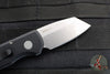 Protech Runt 5 OTS Auto Knife- Reverse Tanto- Black Handle- Stonewash Magnacut Steel Blade  R5401
