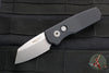 Protech Runt 5 OTS Auto Knife- Reverse Tanto- Textured Black Handle- Stonewash Magnacut Steel Blade  R5405