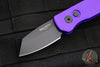 Protech Runt 5 OTS Auto Knife- Reverse Tanto- Textured Purple Handle- Black DLC Magnacut Steel Blade  R5406-PURPLE