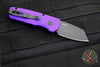 Protech Runt 5 OTS Auto Knife- Reverse Tanto- Textured Purple Handle- Black DLC Magnacut Steel Blade  R5406-PURPLE