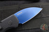 Protech Runt OTS Auto Knife- Wharncliffe- Black Textured Handle- Stonewash Sapphire Blue Magnacut Steel Blade  R5306-SB