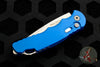 Protech Tactical Response 5 OTS Auto Blue Handle Bead Blast Plain Blade T501-BLUE