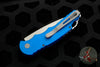 Protech Tactical Response 5 OTS Auto Blue Handle Bead Blast Plain Blade T501-BLUE