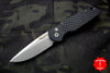 Protech TR-3 Tactical Response 3 Out The Side (OTS) Auto Knife- Black Fish Scale Handle- Stonewash Plain Edge TR-3 X1 SW