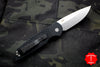 Protech TR-3 Tactical Response 3 Out The Side (OTS) Auto Knife- Black Fish Scale Handle- Stonewash Plain Edge TR-3 X1 SW