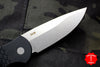 Protech TR-3 Tactical Response 3 Out The Side (OTS) Auto Knife- Black Fish Scale Handle- Stonewash Plain Edge TR-3 X1 SW