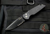 Protech TR-3 Tactical Response 3 Out The Side (OTS) Auto Knife Black Fish Scale Handle Black Part Serrated Edge TR-3 X2 D2