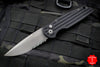 Protech TR-3-PS Black Tactical Response 3 Out The Side (OTS) Auto Knife Black Grooved w/ Blasted Part Serrated  TR-3-PS