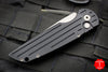 Protech TR-3-PS Black Tactical Response 3 Out The Side (OTS) Auto Knife Black Grooved w/ Blasted Part Serrated  TR-3-PS