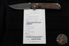 Chris Reeve Small Sebenza 31- Natural Micarta Inlay- Raindrop Damascus- Drop Point Blade S31-1218