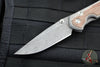 Chris Reeve Small Sebenza 31- Natural Micarta Inlay- Raindrop Damascus- Drop Point Blade S31-1218