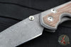 Chris Reeve Small Sebenza 31- Natural Micarta Inlay- Raindrop Damascus- Drop Point Blade S31-1218
