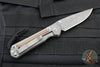 Chris Reeve Small Sebenza 31- Natural Micarta Inlay- Raindrop Damascus- Drop Point Blade S31-1218