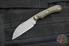 RMJ Coho- Small EDC Knife- Tungsten Gray- Dirty Olive G-10 Handle