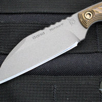 RMJ Coho- Small EDC Knife- Tungsten Gray- Hyena Brown G-10 Handle