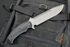 RMJ Tactical Combat Africa Fixed Blade Knife- Tungsten Finish- Black G-10 Handle