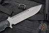 RMJ Tactical Combat Africa Fixed Blade Knife- Tungsten Finish- Black G-10 Handle