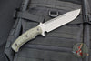RMJ Tactical Combat Africa Fixed Blade Knife- Tungsten Finish- Dirty Olive G-10