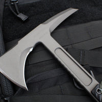 RMJ Tactical- Kestrel Tomahawk- Tungsten Finish- Black G-10 13" Handle