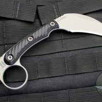 RMJ Korbin Karambit Fixed Blade EDC Knife Black G-10 Handle - New Removable Handle Version!