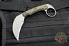 RMJ Korbin Karambit Fixed Blade EDC Knife- Dirty Olive G-10 Handle