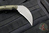 RMJ Korbin Karambit Fixed Blade EDC Knife- Dirty Olive G-10 Handle