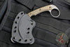 RMJ Korbin Karambit Fixed Blade EDC Knife- Hyena Brown G-10 Handle
