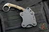 RMJ Korbin Karambit Fixed Blade EDC Knife- Hyena Brown G-10 Handle