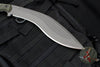 RMJ Tactical - Kukri Knife Fixed Blade- Tungsten Gray With Dirty Olive G-10 Handle