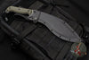 RMJ Tactical - Kukri Knife Fixed Blade- Tungsten Gray With Dirty Olive G-10 Handle