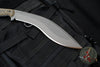 RMJ Tactical - Kukri Knife Fixed Blade- Tungsten Gray With Hyena Brown G-10 Handle