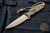 Spartan Blades - Spartan Harsey Tactical Trout Fixed Blade FDE Blade with Camo Micarta Handle and Tan Molle Sheath