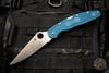 Spyderco Police Folding Knife Blue FRN Handle K390 Satin Blade C07FP4K390