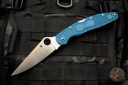 Spyderco Police Folding Knife Blue FRN Handle K390 Satin Blade C07FP4K390