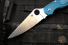 Spyderco Police Folding Knife Blue FRN Handle K390 Satin Blade C07FP4K390