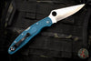 Spyderco Police Folding Knife Blue FRN Handle K390 Satin Blade C07FP4K390