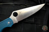 Spyderco Police Folding Knife Blue FRN Handle K390 Satin Blade C07FP4K390