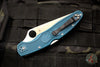 Spyderco Police Folding Knife Blue FRN Handle K390 Satin Blade C07FP4K390